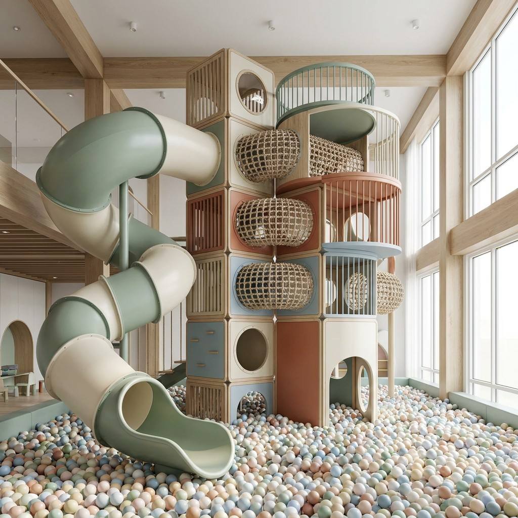 Kids Outdoor Climbing Frame - Parque Infantil Interior Minimalista, Juegos Modulares,