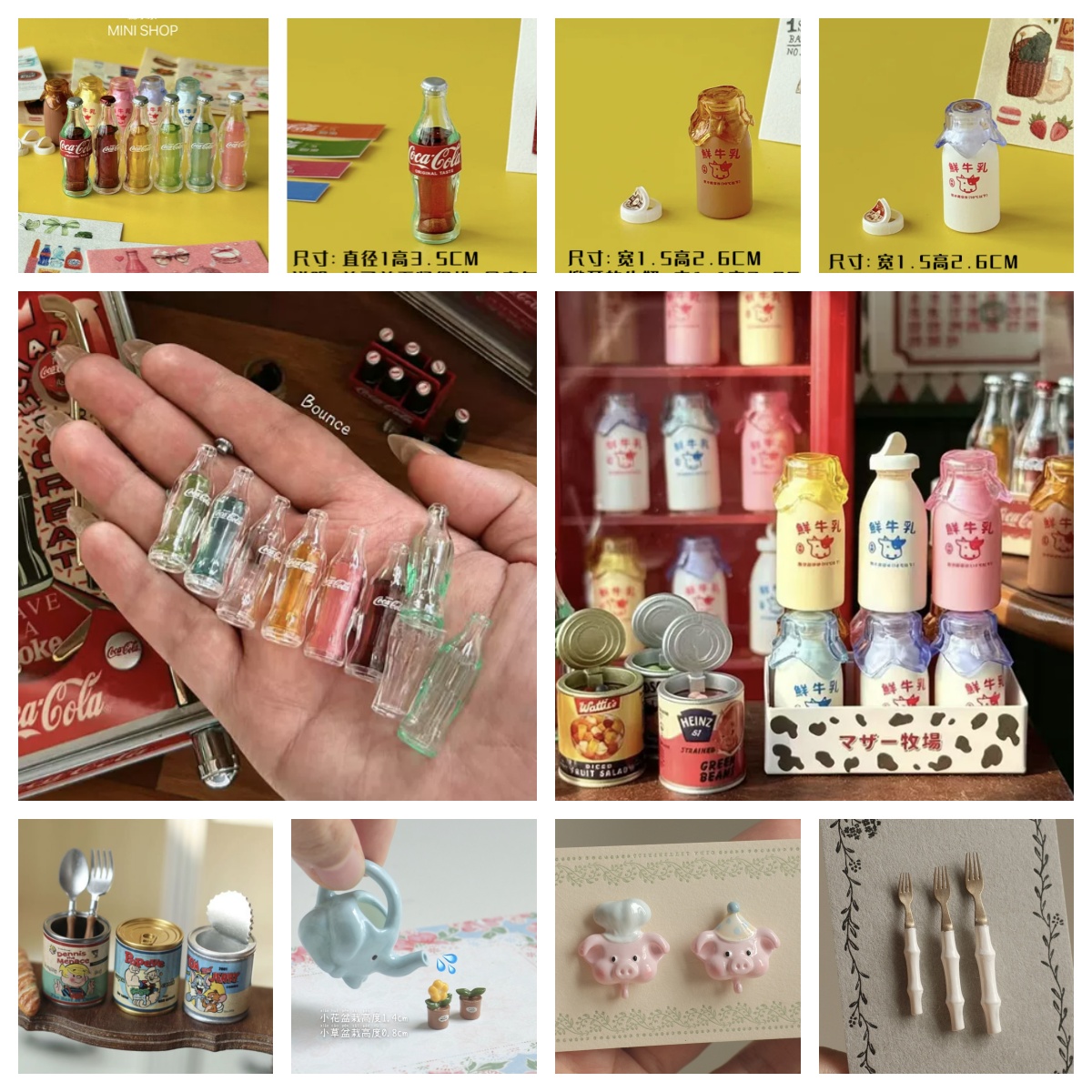 Kids Outdoor Kitchen Accessories - Set de Mini Botellas de Cola