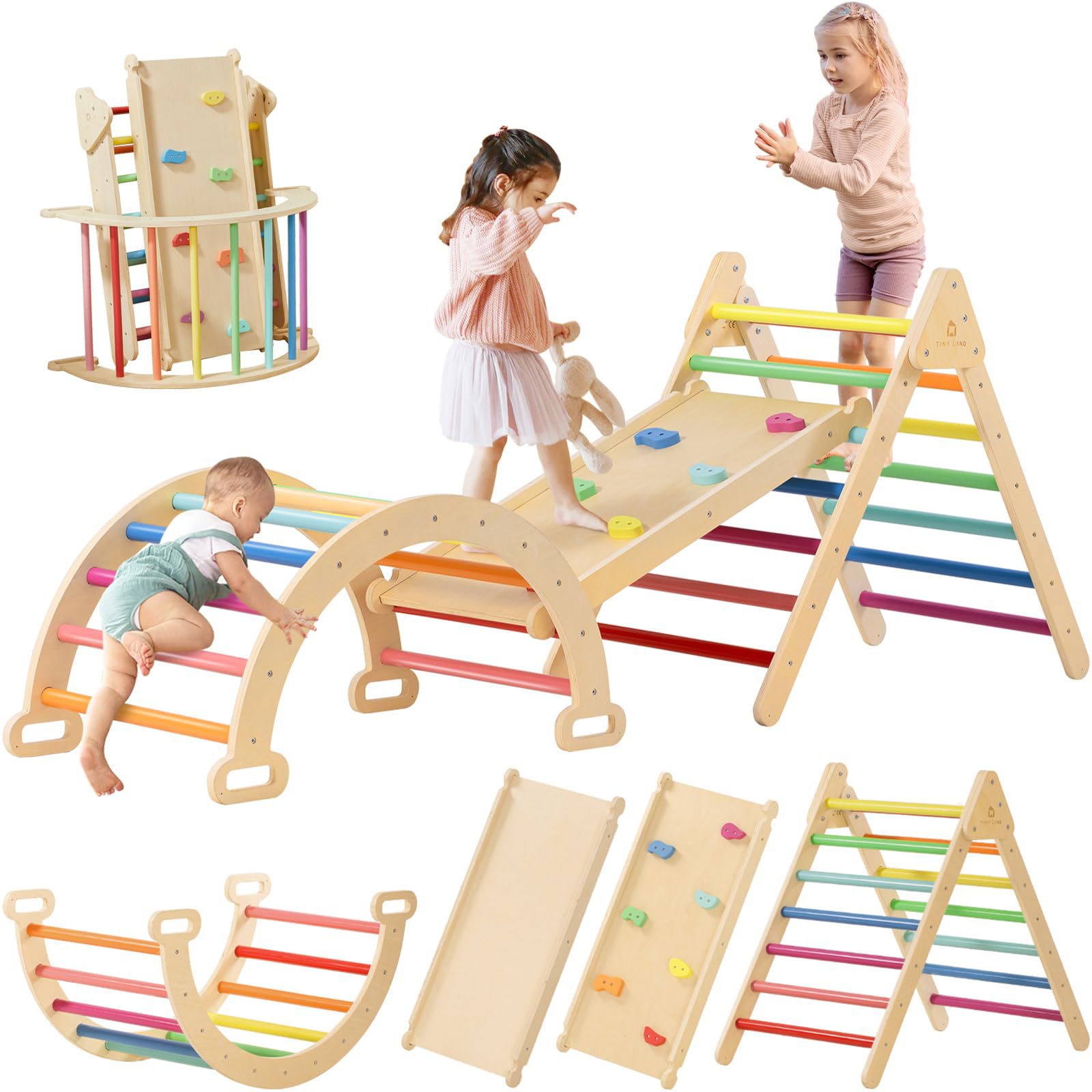 Kids Outdoor Climbing Frame - Estructura de Escalada Versátil de Madera