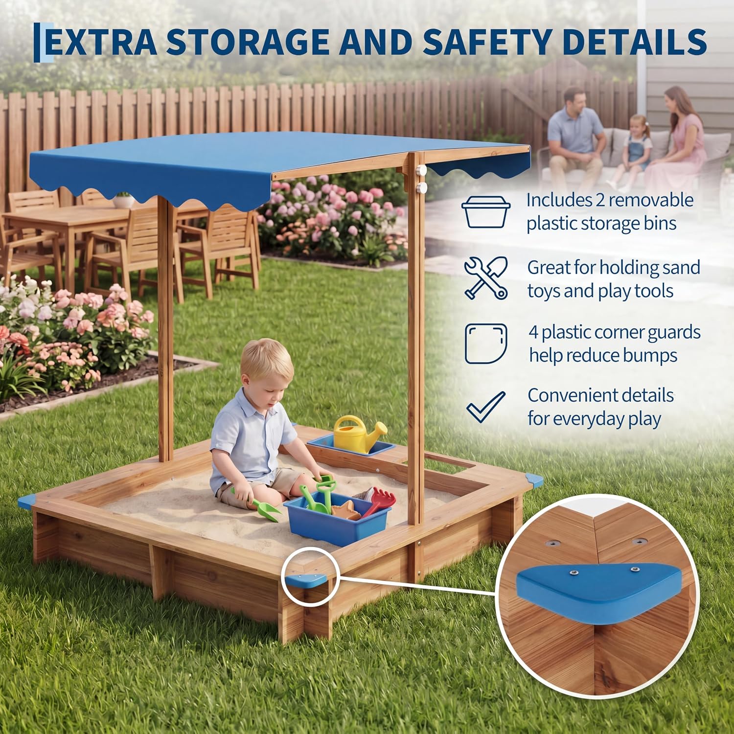Kids Outdoor Area - Arenero de Madera para Niños, Área