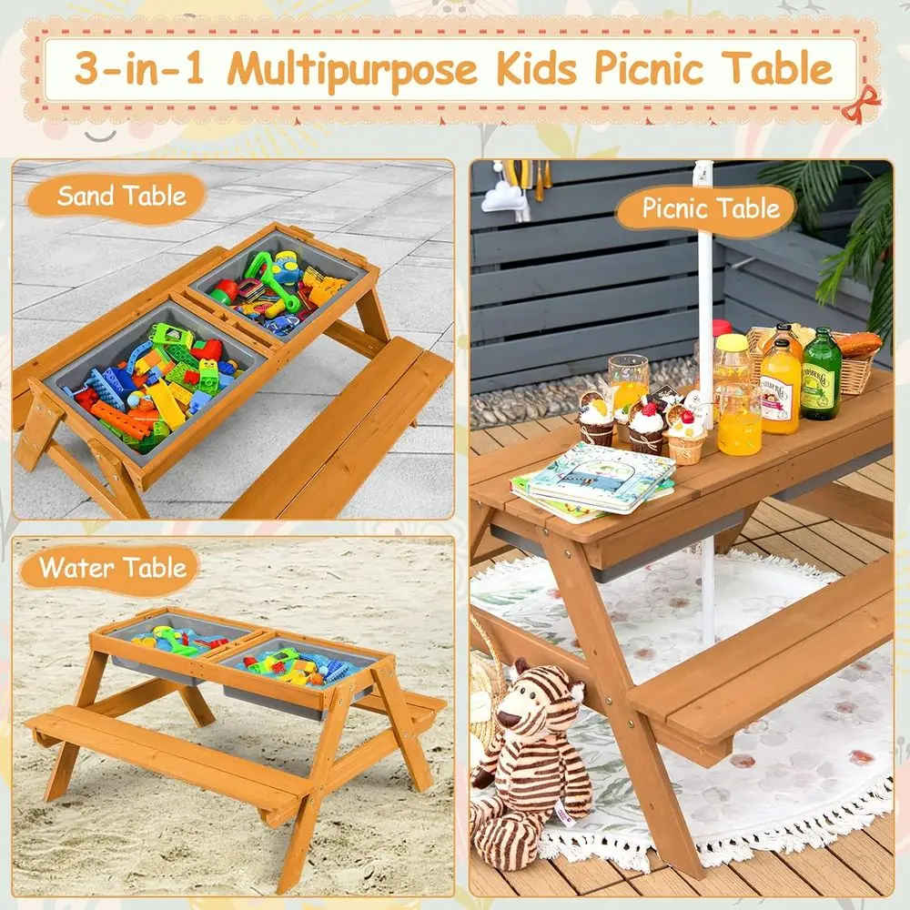 Mesa de Picnic 4 en 1 de Mader - Kids Outdoor Furniture Set reseña y precio
