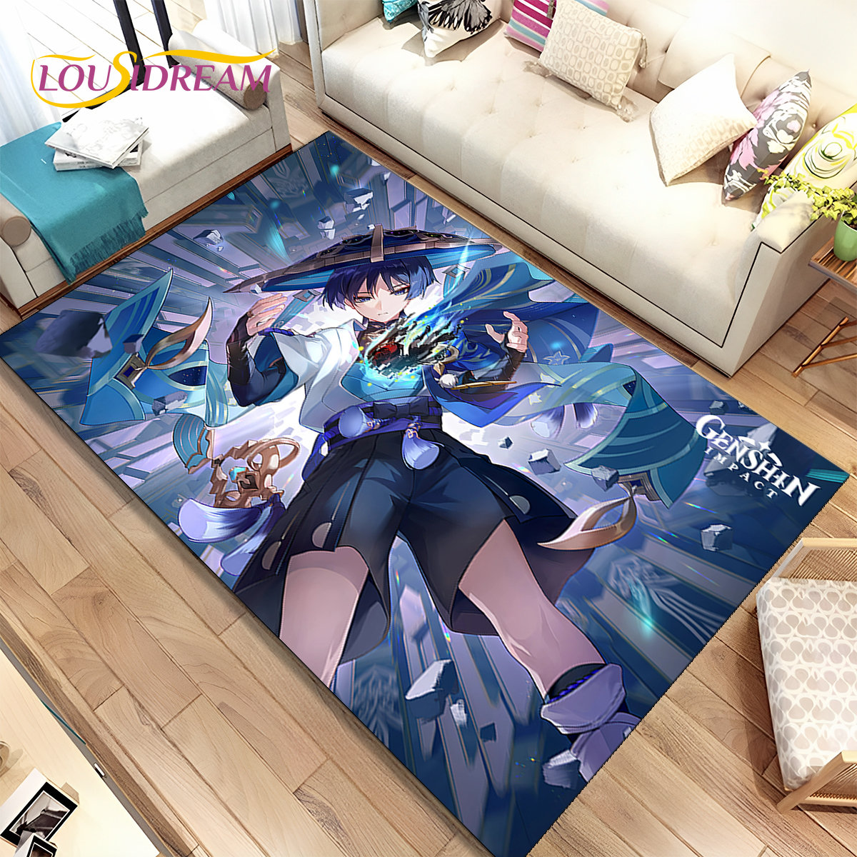 Genshin-alfombra de área de ju - Kids Outdoor Area reseña y precio