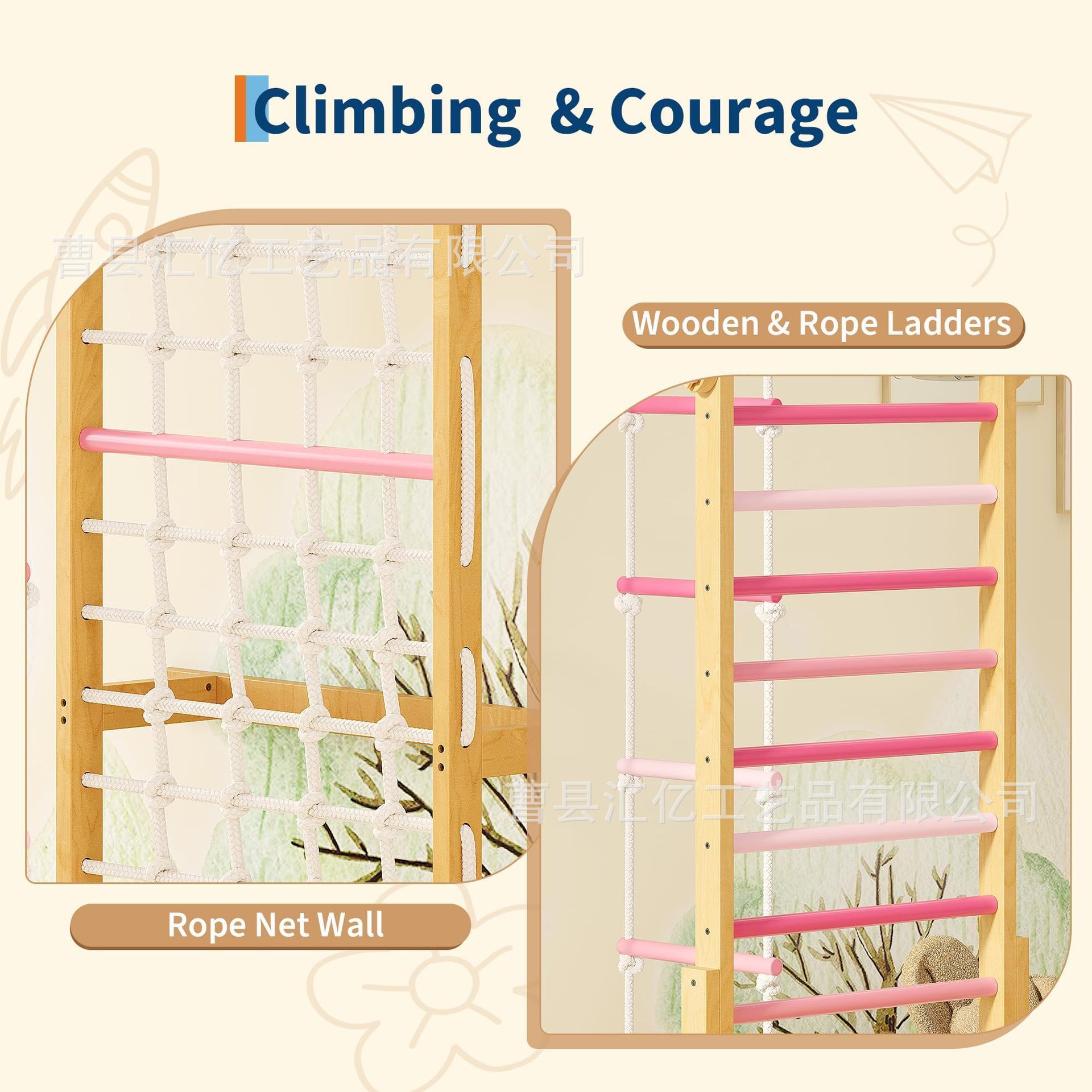 Juguete de Madera Sólida para  - Kids Outdoor Climbing Frame reseña y precio