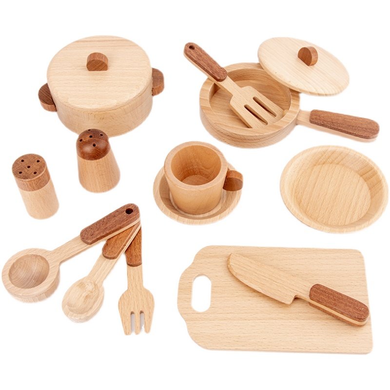Juego de cocina de madera de h - Kids Outdoor Kitchen Accessories reseña y precio